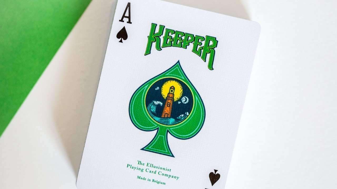 PlayingCardDecks.com-Keepers Sea Green Playing Cards Cartamundi