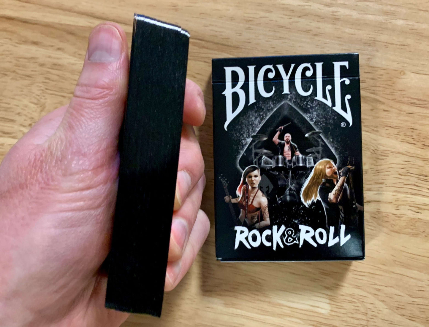 PlayingCardDecks.com-Rock & Roll Black Gilded Bicycle Playing Cards