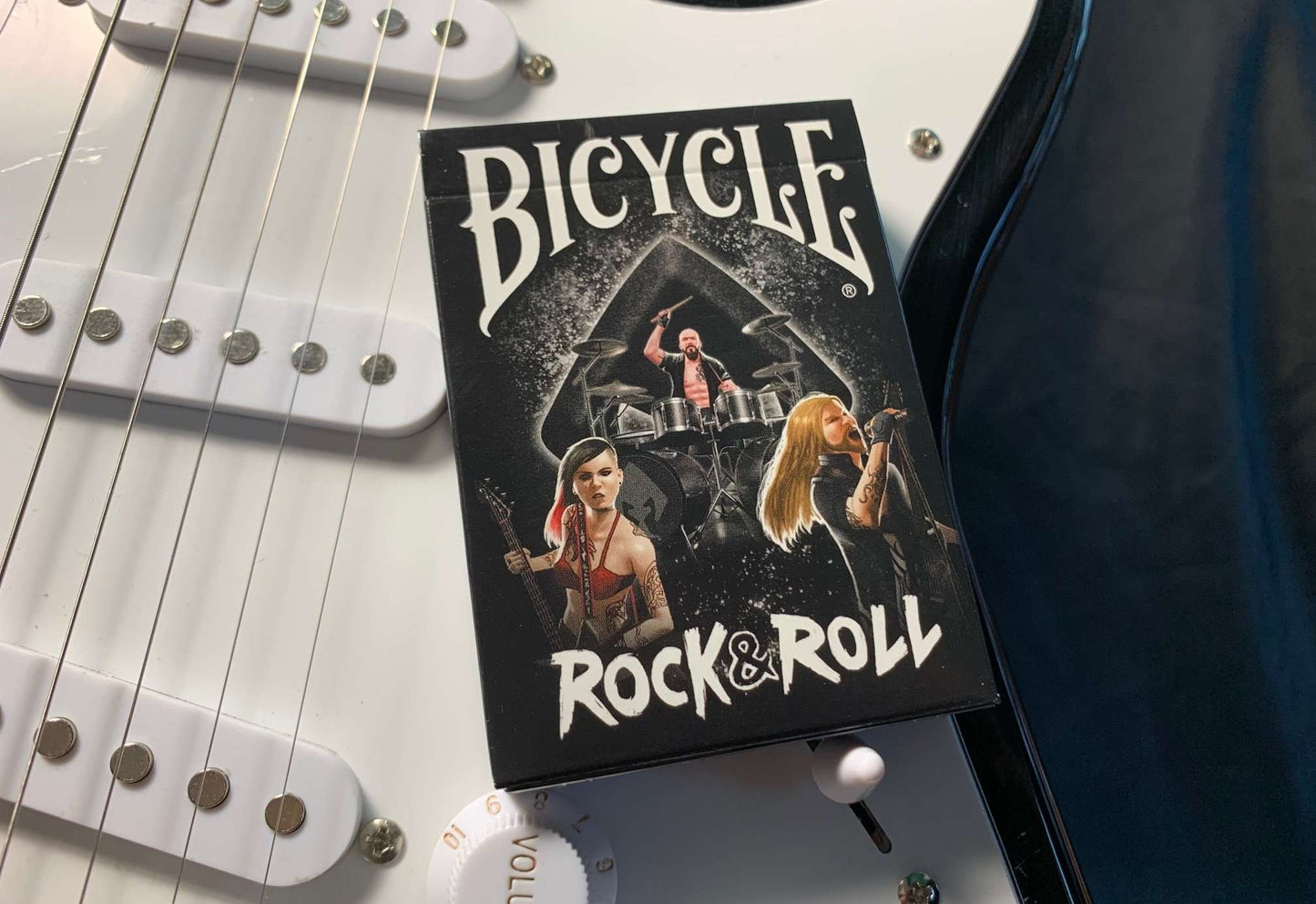 PlayingCardDecks.com-Rock & Roll Black Gilded Bicycle Playing Cards