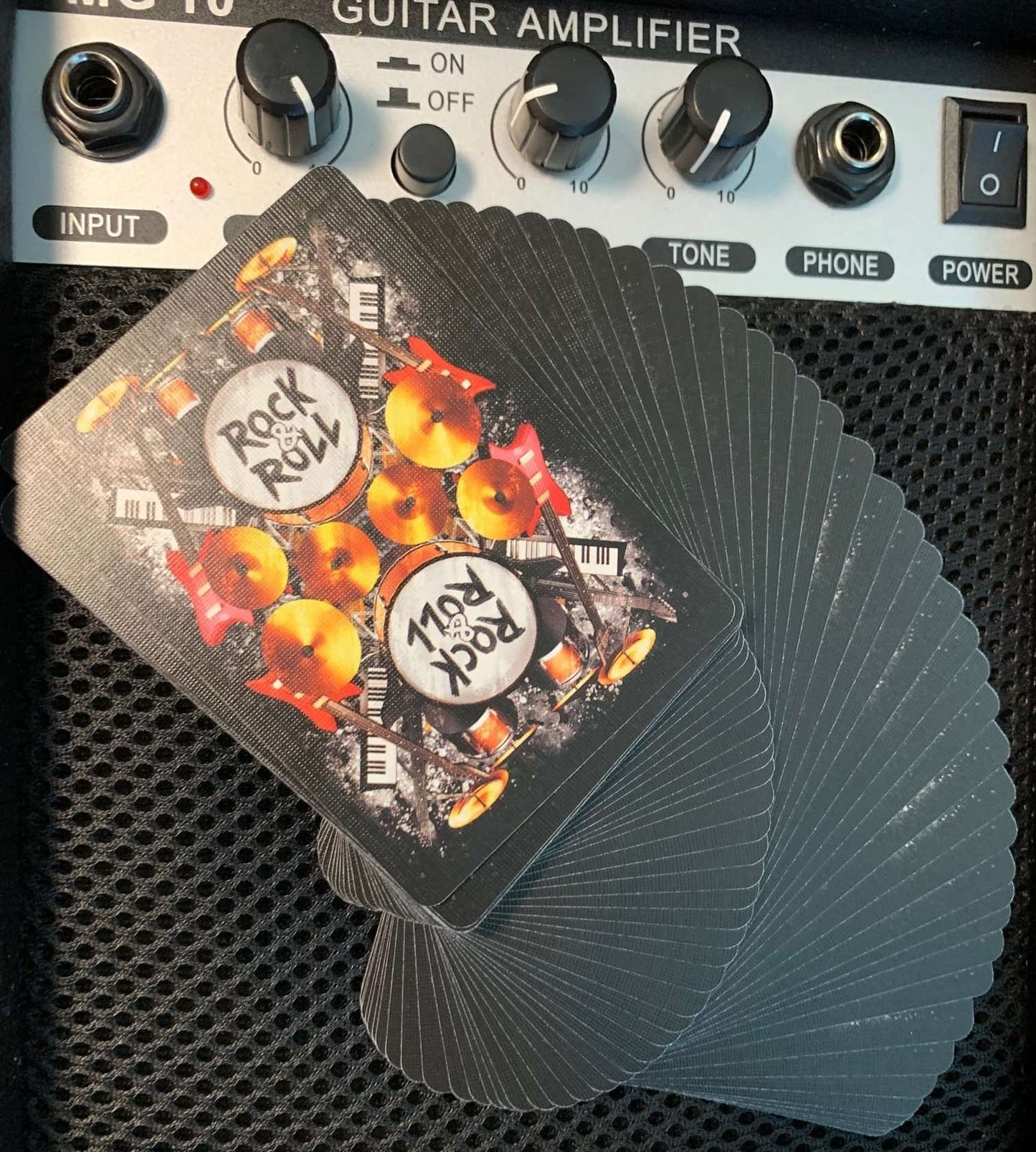 PlayingCardDecks.com-Rock & Roll Black Gilded Bicycle Playing Cards