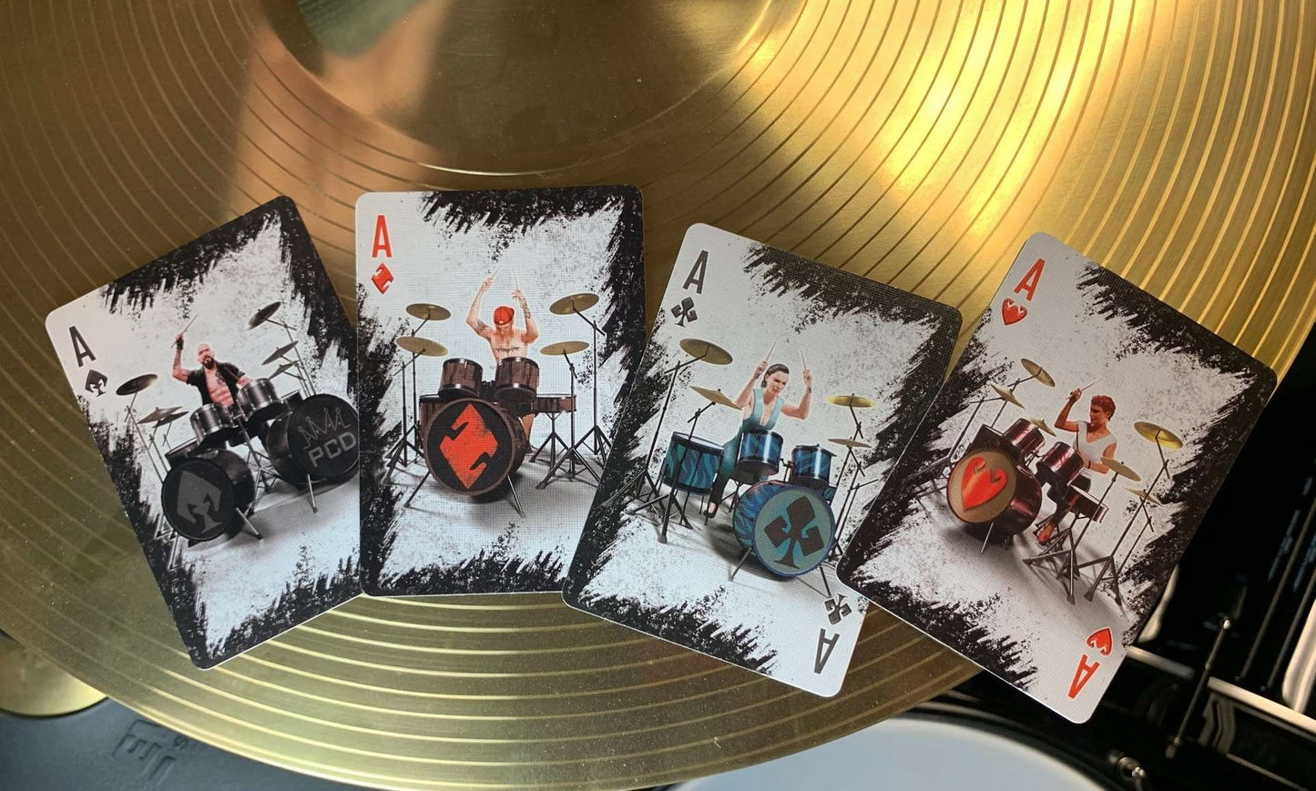 PlayingCardDecks.com-Rock & Roll Black Gilded Bicycle Playing Cards