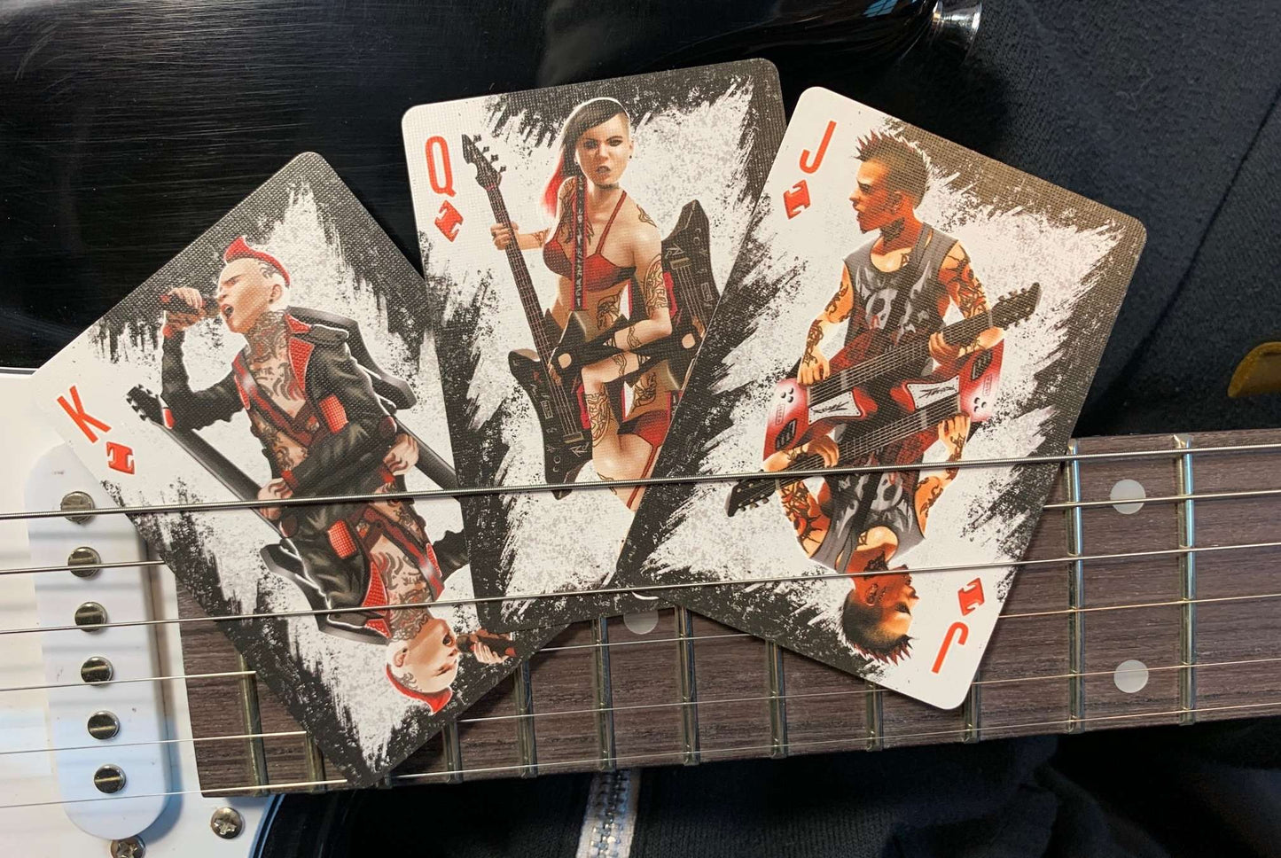 PlayingCardDecks.com-Rock & Roll Black Gilded Bicycle Playing Cards