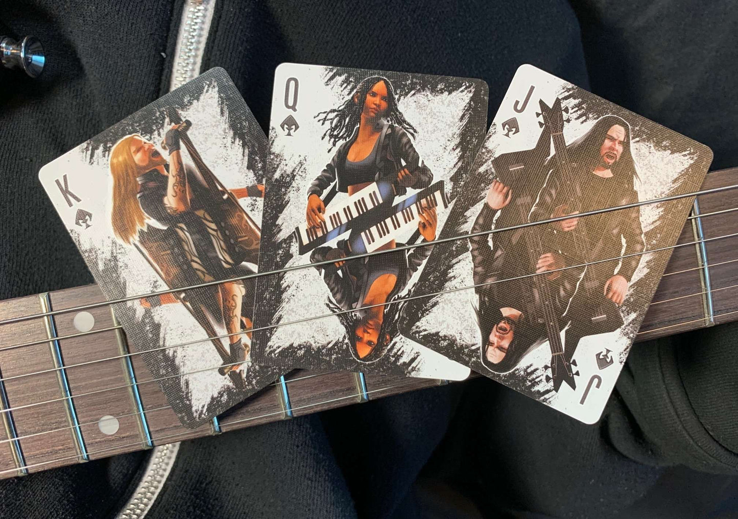 PlayingCardDecks.com-Rock & Roll Black Gilded Bicycle Playing Cards