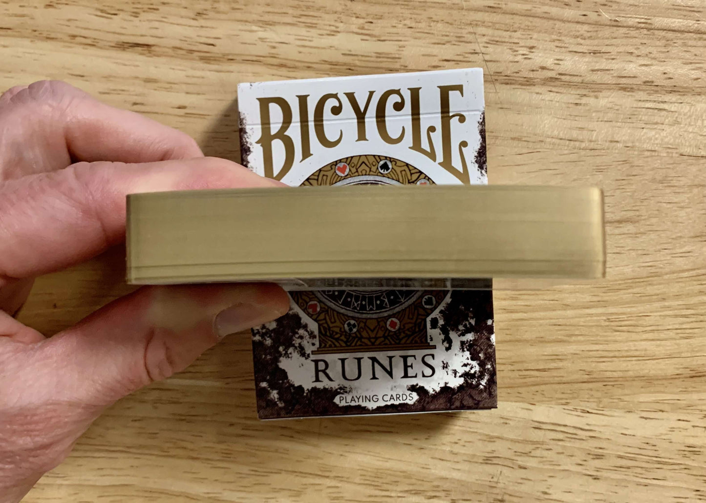 PlayingCardDecks.com-Runes Gilded Bicycle Playing Cards