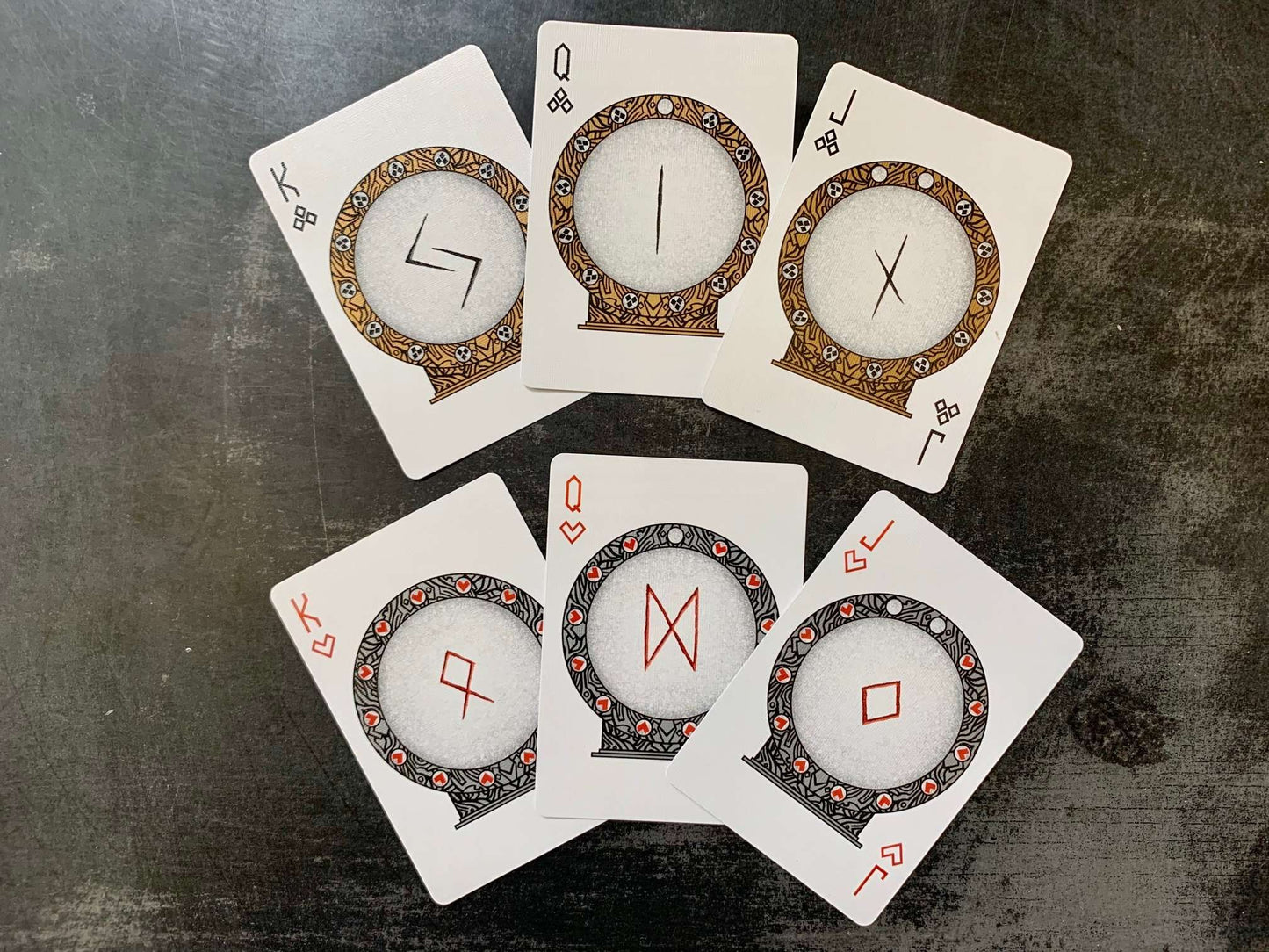 PlayingCardDecks.com-Runes Gilded Bicycle Playing Cards
