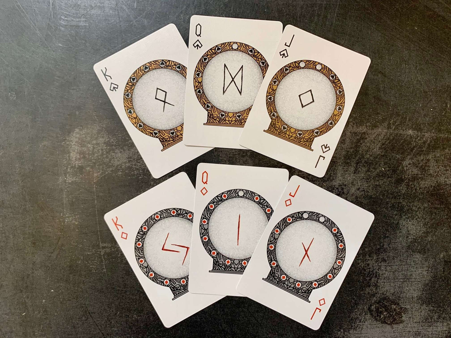 PlayingCardDecks.com-Runes Gilded Bicycle Playing Cards