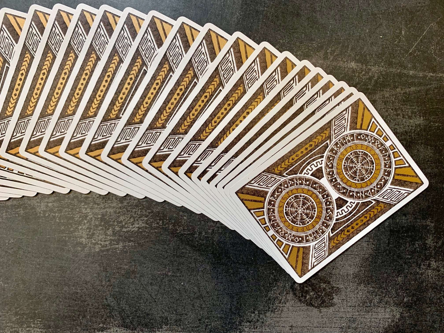 PlayingCardDecks.com-Runes Gilded Bicycle Playing Cards