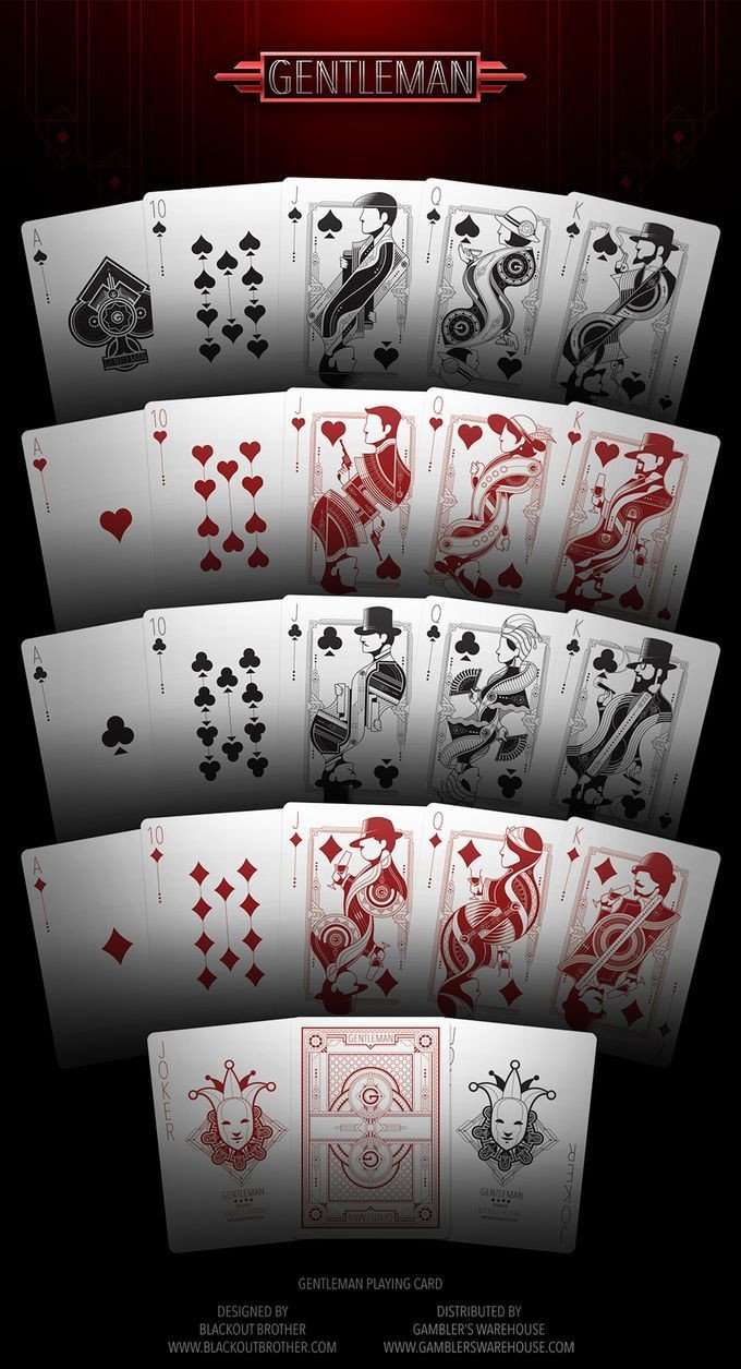 PlayingCardDecks.com-Gentleman White Bicycle Playing Cards