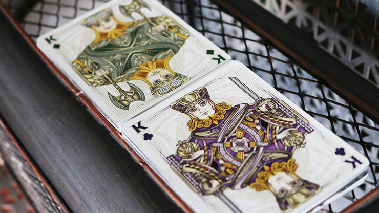 PlayingCardDecks.com-Black Magic Silver Gilded Playing Cards USPCC