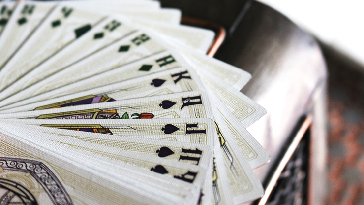 PlayingCardDecks.com-Black Magic Silver Gilded Playing Cards USPCC