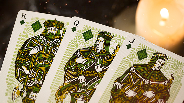 PlayingCardDecks.com-Sacred Fire Emerald Playing Cards TPCC