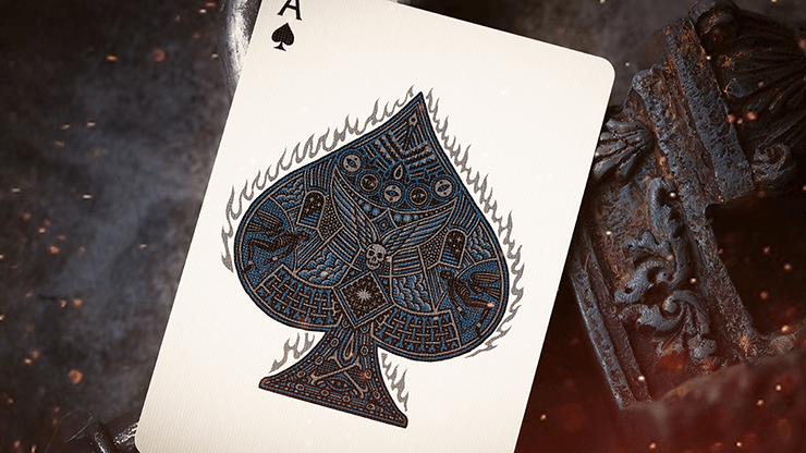 PlayingCardDecks.com-Sacred Fire Sapphire Playing Cards TPCC