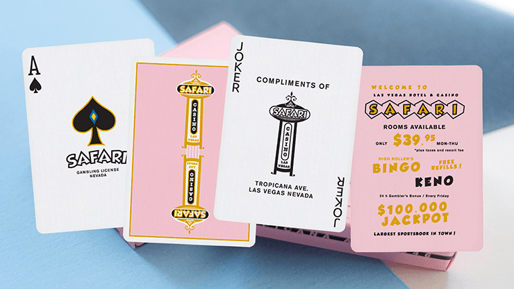 PlayingCardDecks.com-Safari Casino Pink Playing Cards USPCC