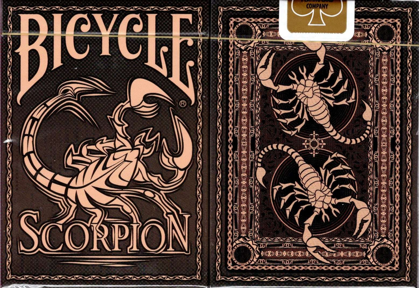 PlayingCardDecks.com-Scorpion Gilded Bicycle Playing Cards: Brown
