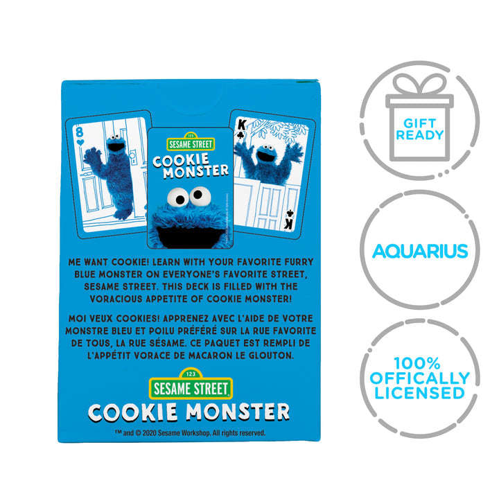 PlayingCardDecks.com-Sesame Street Cookie Monster Playing Cards Aquarius