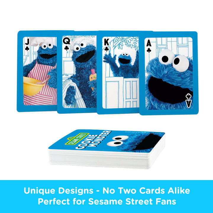 PlayingCardDecks.com-Sesame Street Cookie Monster Playing Cards Aquarius
