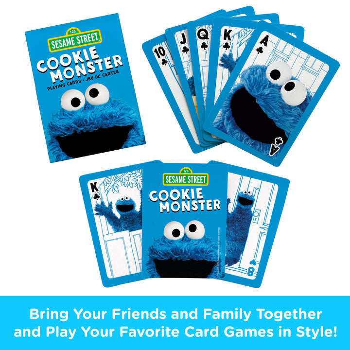 PlayingCardDecks.com-Sesame Street Cookie Monster Playing Cards Aquarius