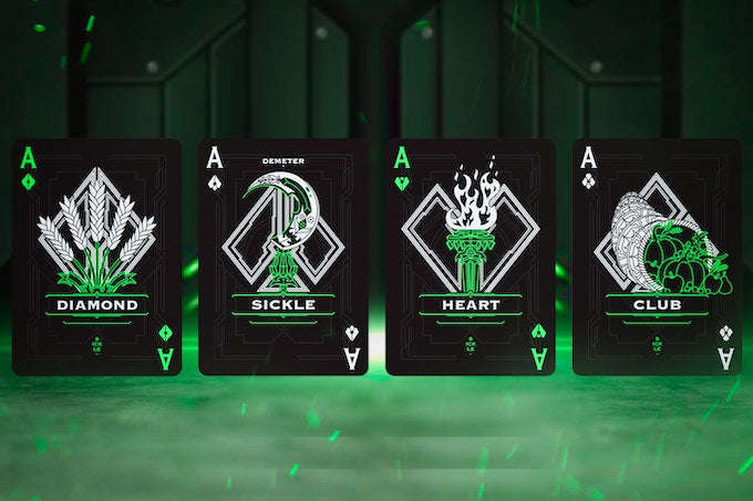 PlayingCardDecks.com-Sickle Gilded Playing Cards 2 Deck Set TPCC