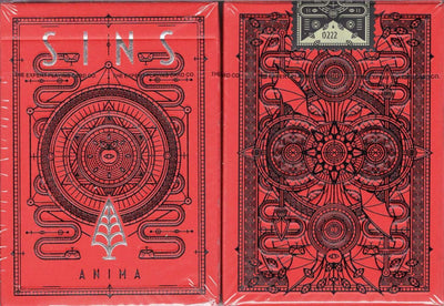 PlayingCardDecks.com-Sins Anima v1 Red Playing Cards LPCC
