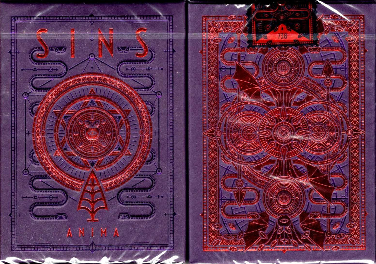 PlayingCardDecks.com-SINS Infernal Anima EX Gilded Playing Cards USPCC