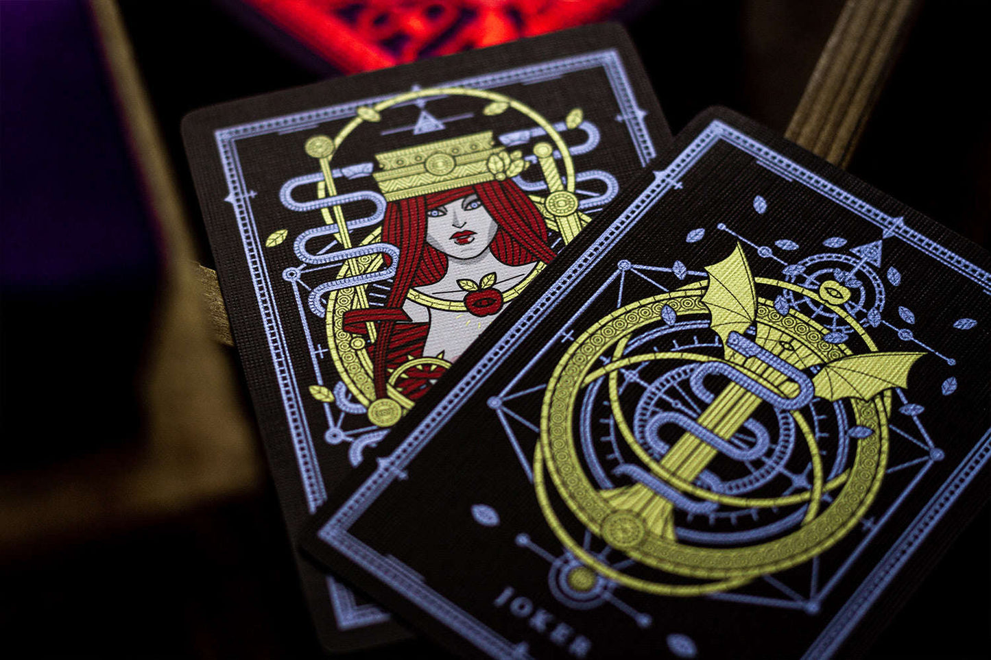 PlayingCardDecks.com-SINS Infernal Anima EX Gilded Playing Cards USPCC