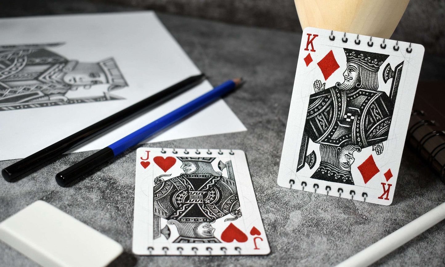 PlayingCardDecks.com-Sketch Bicycle Playing Cards