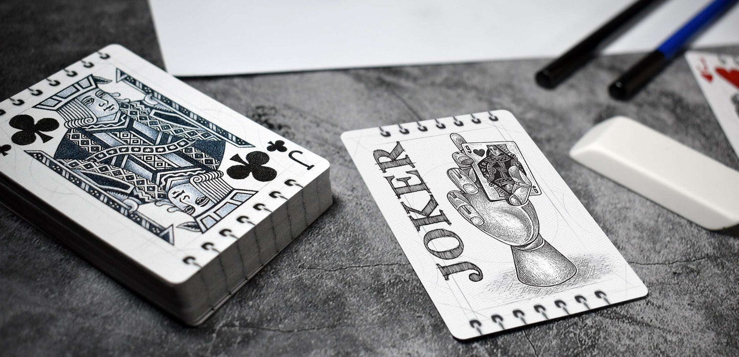 PlayingCardDecks.com-Sketch Bicycle Playing Cards