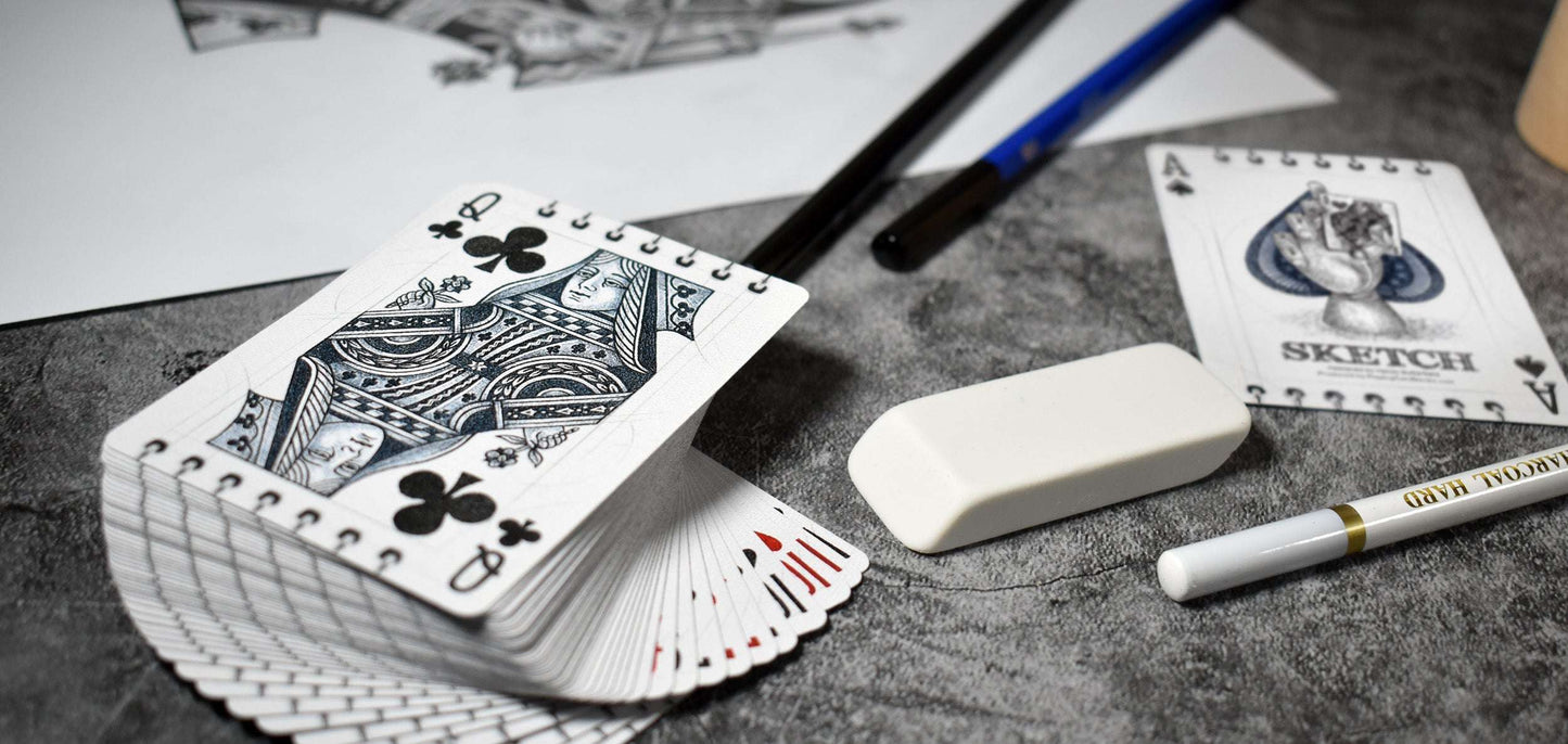 PlayingCardDecks.com-Sketch Bicycle Playing Cards