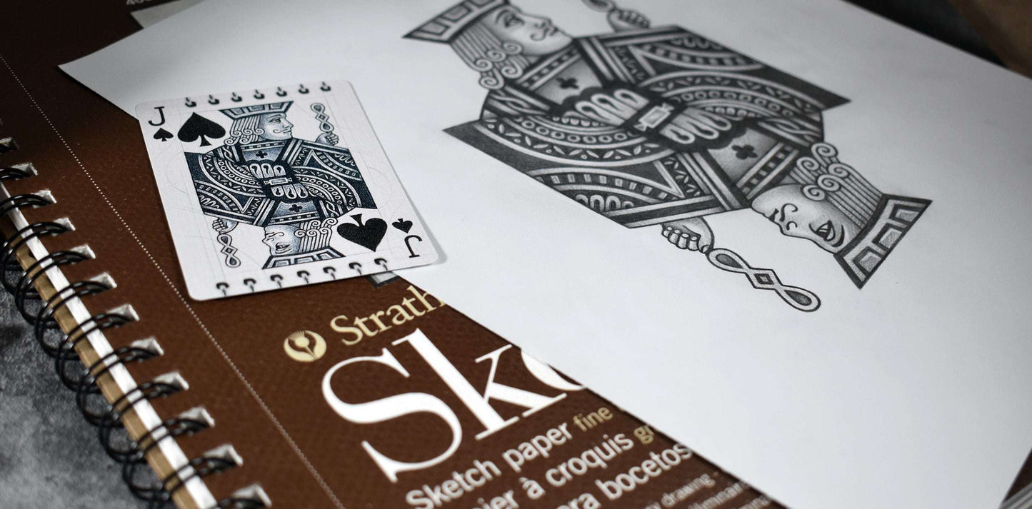 PlayingCardDecks.com-Sketch Bicycle Playing Cards