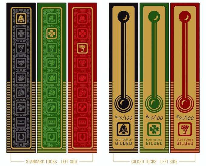 PlayingCardDecks.com-Slots Gilded 3 Deck Set v1 Playing Cards