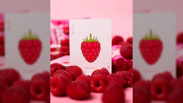 PlayingCardDecks.com-Snackers Raspberry Playing Cards USPCC
