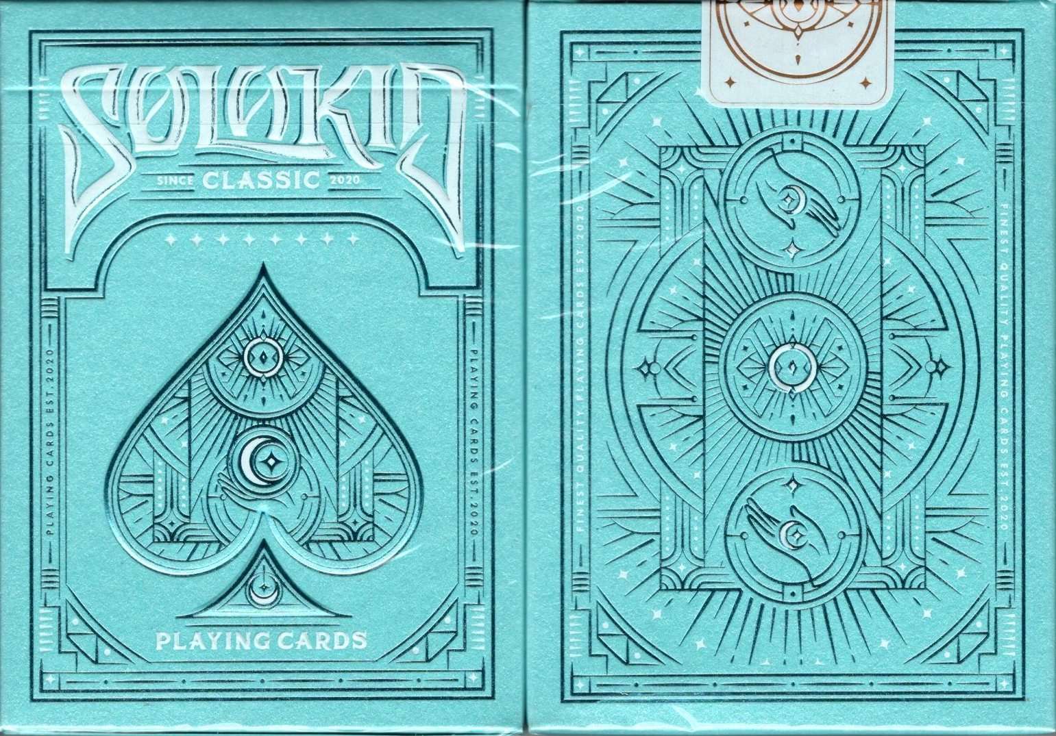 PlayingCardDecks.com-Solokid Classic Cyan Playing Cards MPC