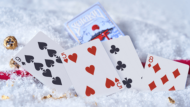 PlayingCardDecks.com-Solokid Sakura Blue Playing Cards MPC