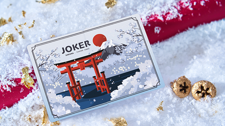 PlayingCardDecks.com-Solokid Sakura Blue Playing Cards MPC