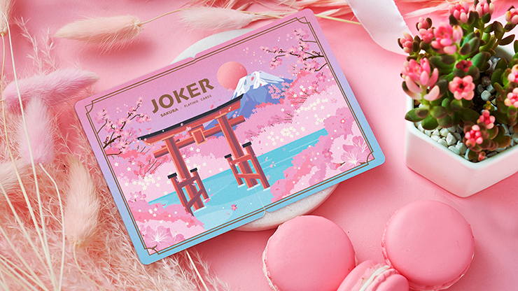 PlayingCardDecks.com-Solokid Sakura Pink Playing Cards MPC