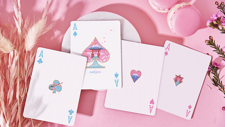 PlayingCardDecks.com-Solokid Sakura Pink Playing Cards MPC