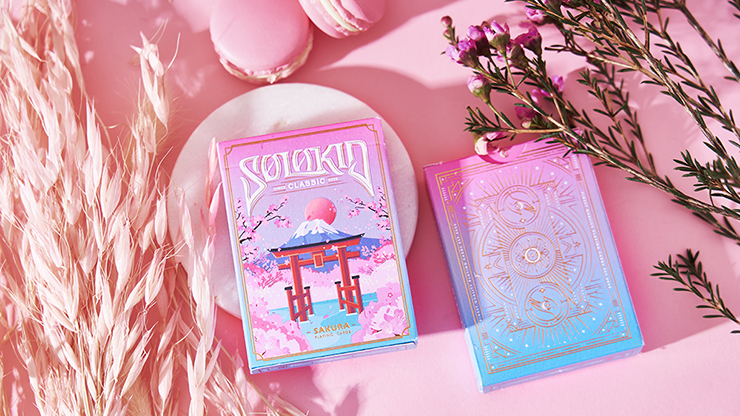 PlayingCardDecks.com-Solokid Sakura Pink Playing Cards MPC
