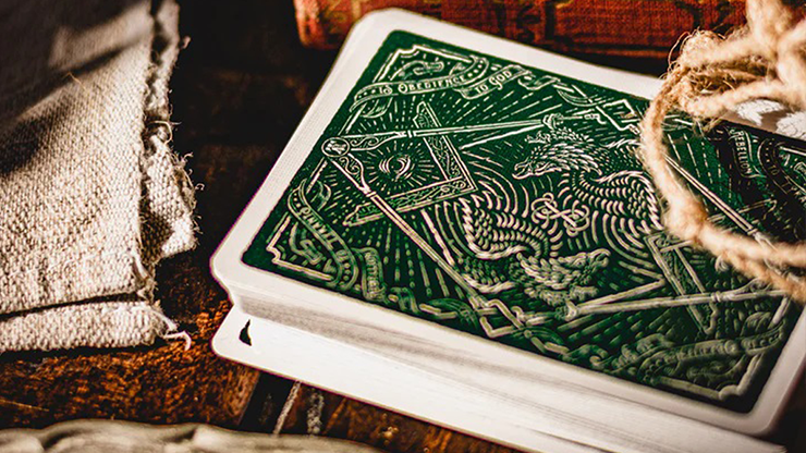 PlayingCardDecks.com-Sons of Liberty Green Playing Cards USPCC
