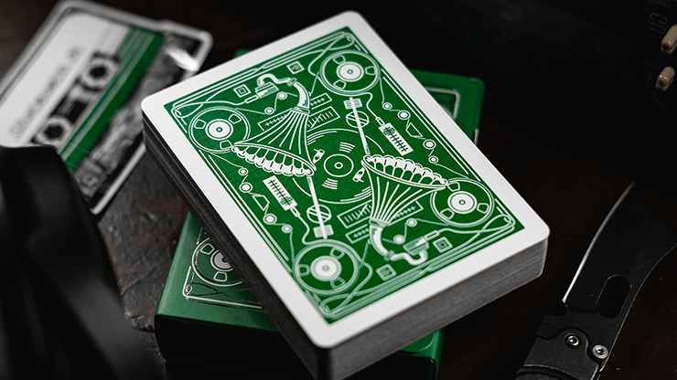 PlayingCardDecks.com-Soundboards v4 Green Playing Cards TWPCC