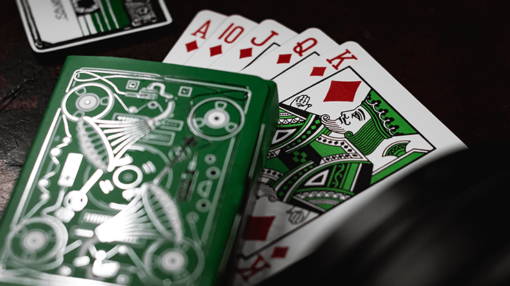 PlayingCardDecks.com-Soundboards v4 Green Playing Cards TWPCC