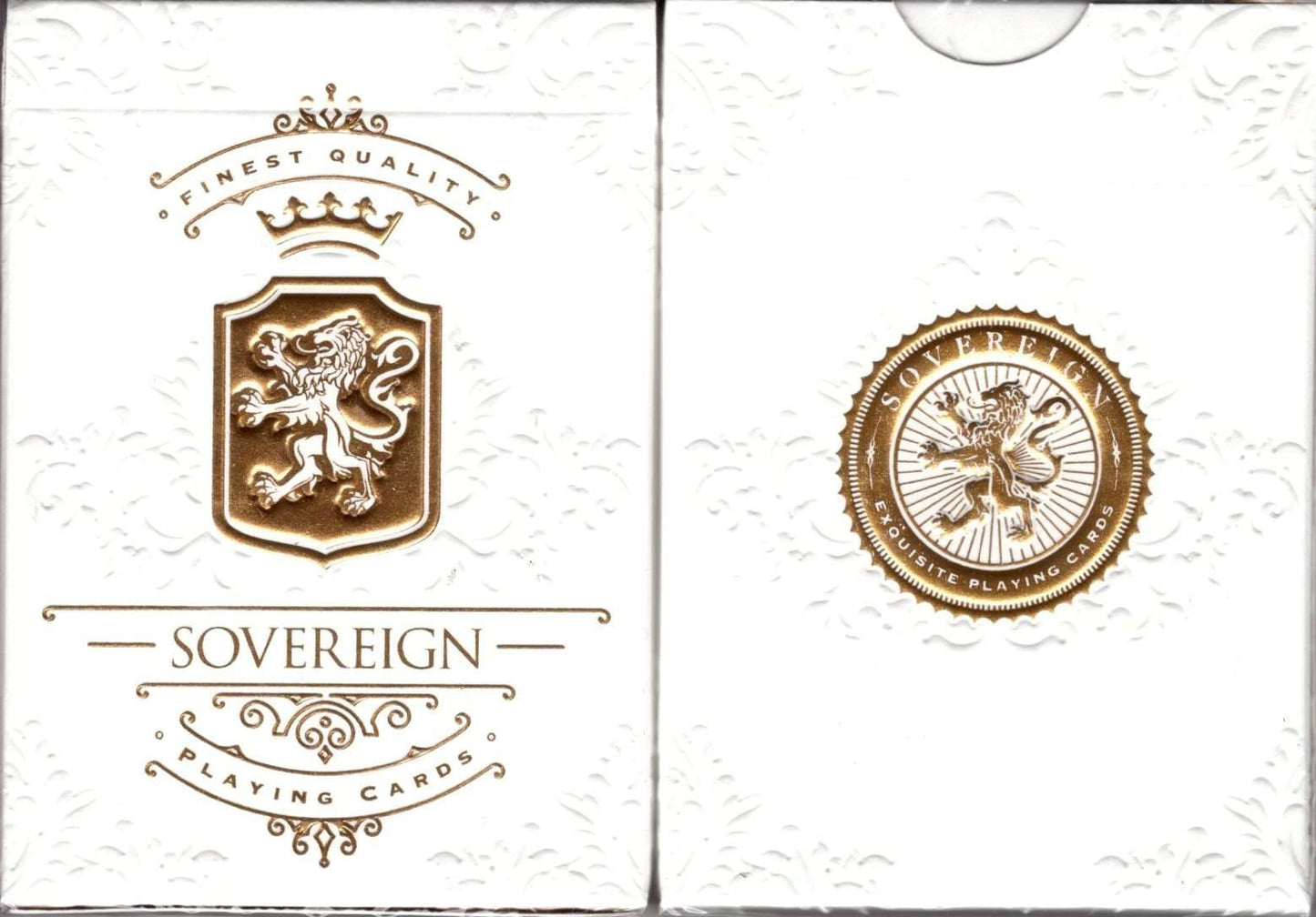 PlayingCardDecks.com-Sovereign Exquisite White Playing Cards USPCC