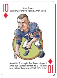 Chicago Football Heroes Playing Cards