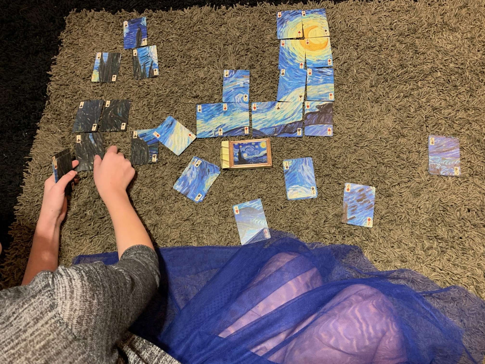 PlayingCardDecks.com-Starry Night Puzzle Playing Cards USPCC