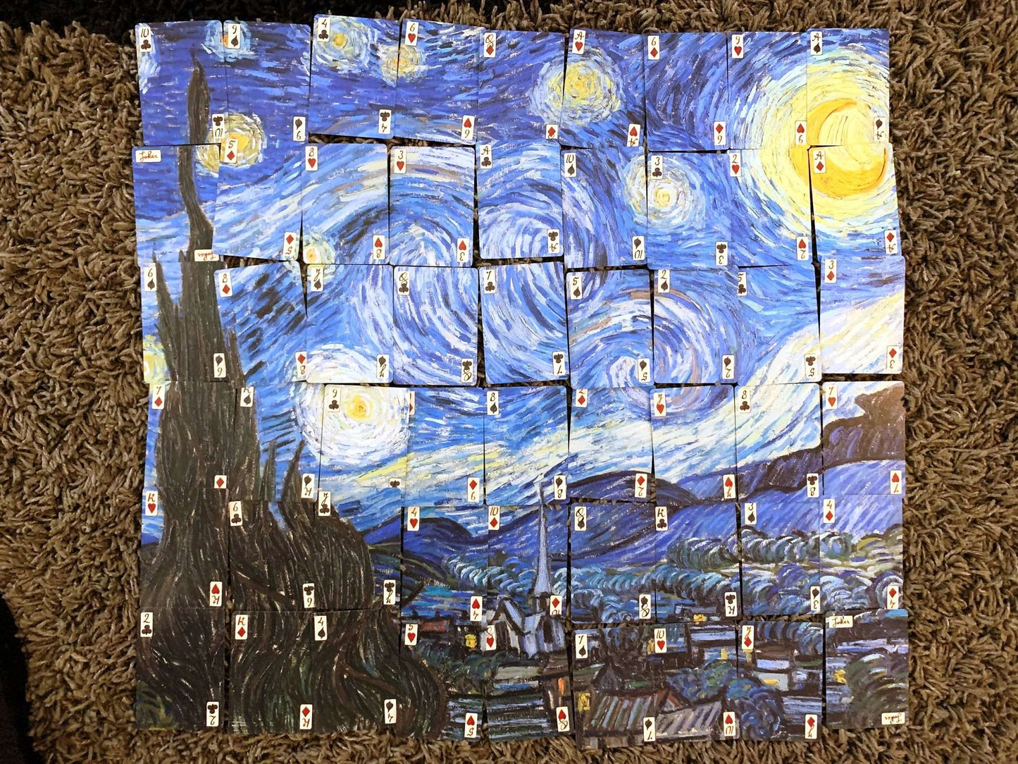 PlayingCardDecks.com-Starry Night Puzzle Playing Cards USPCC