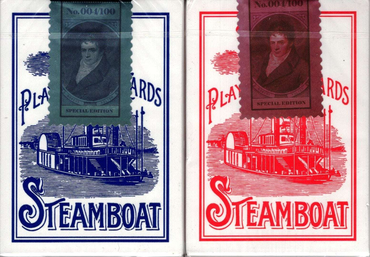 PlayingCardDecks.com-Steamboat Gilded 2 Deck Set USPCC