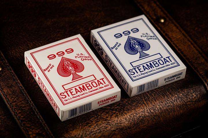 PlayingCardDecks.com-Steamboat Gilded 2 Deck Set USPCC