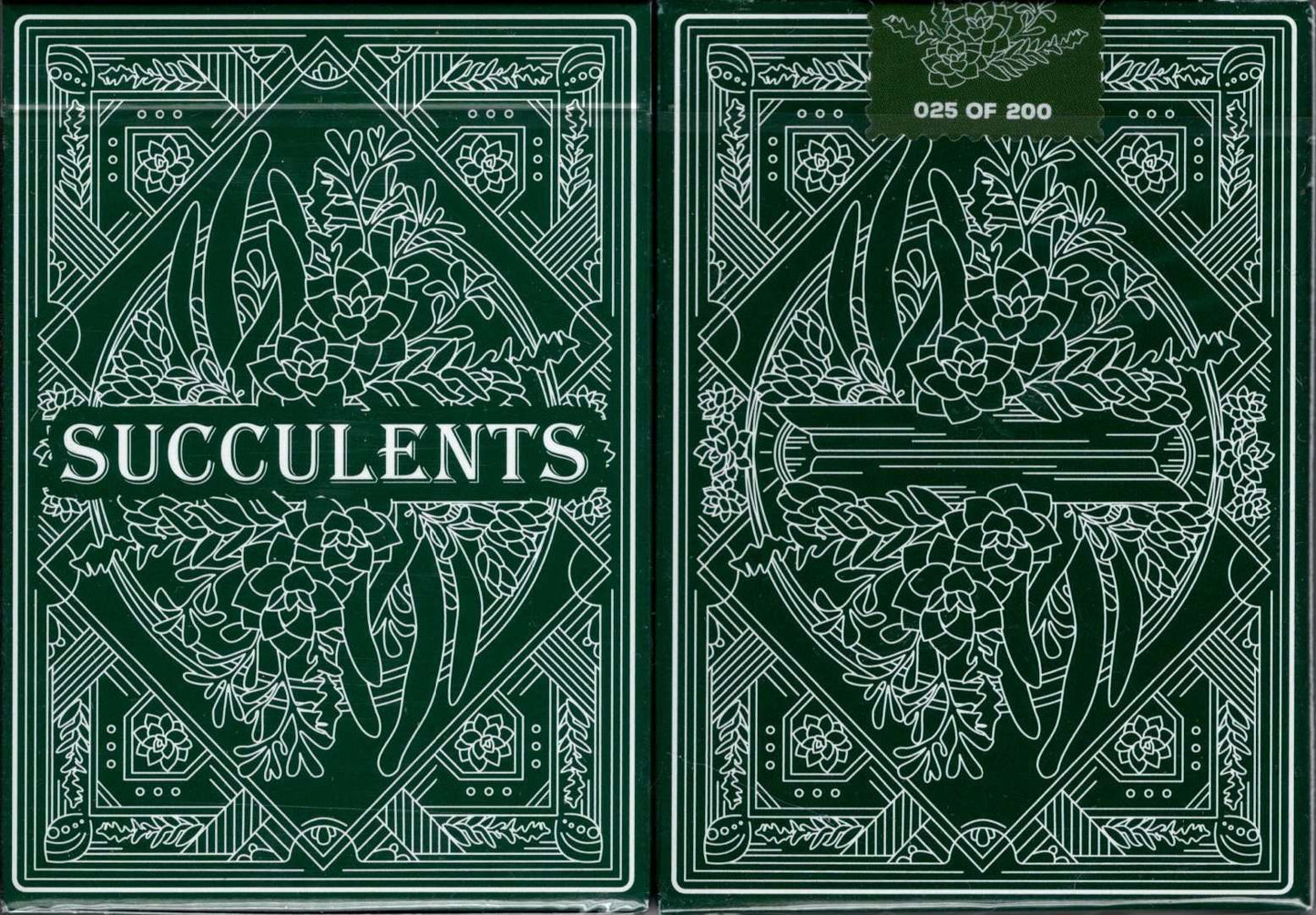 PlayingCardDecks.com-Succulents Gilded Playing Cards USPCC