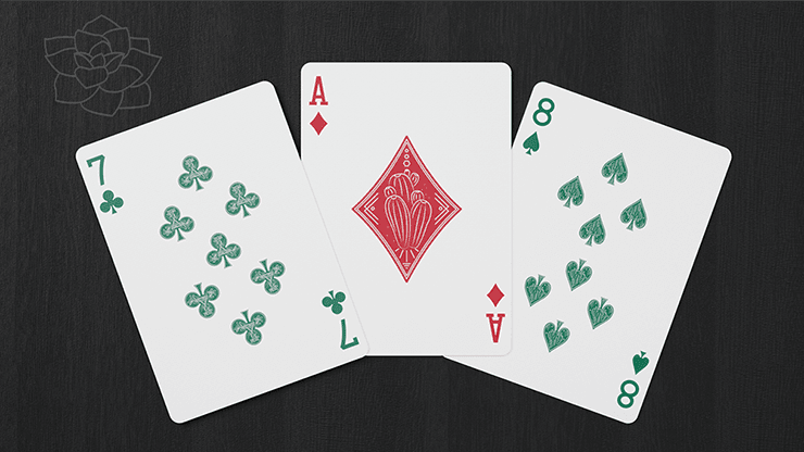 PlayingCardDecks.com-Succulents Gilded Playing Cards USPCC