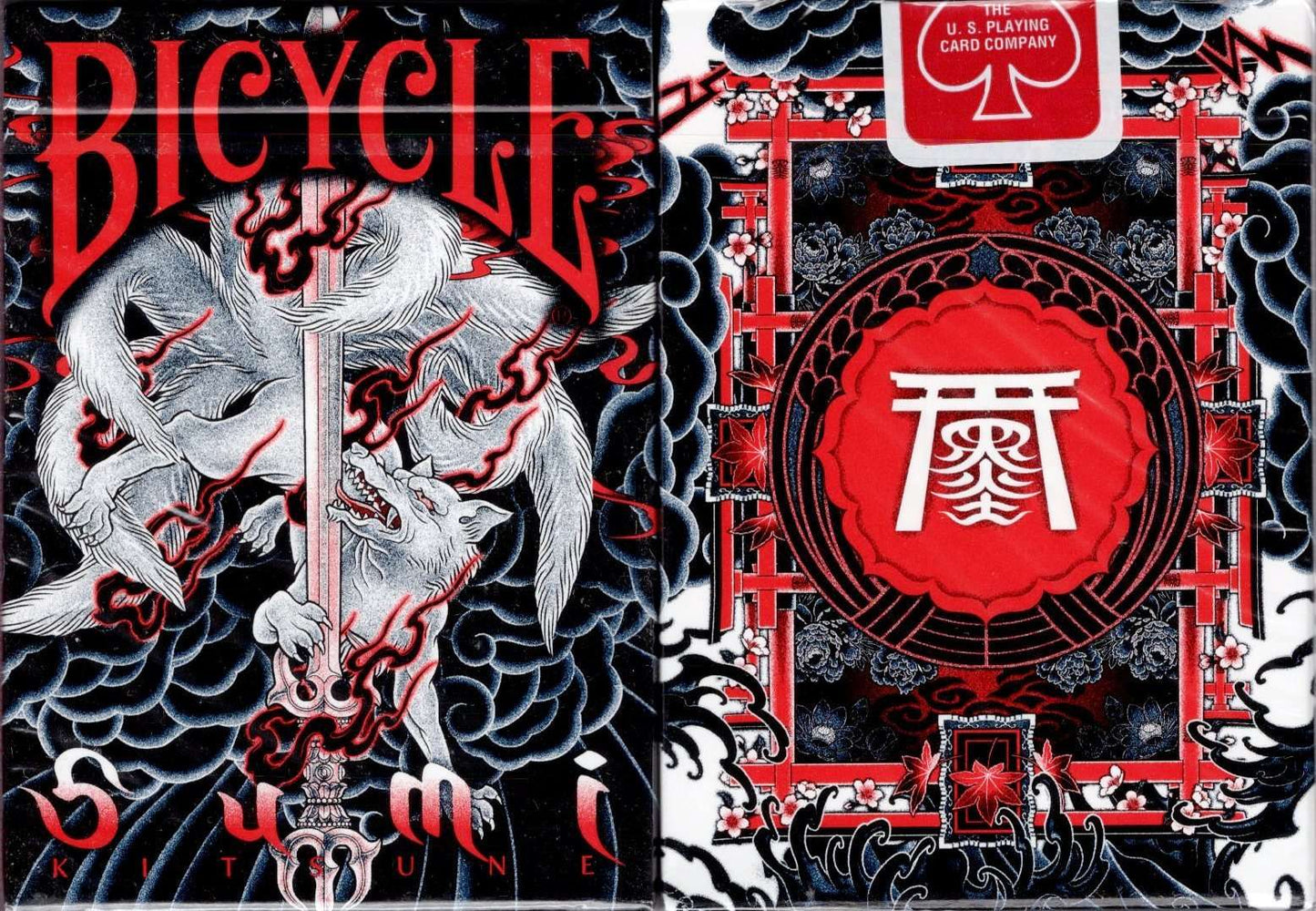 Sumi Kitsune Bicycle Playing Cards