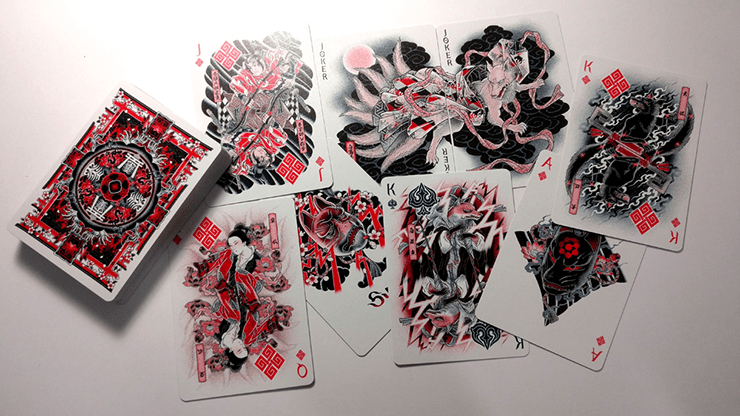 PlayingCardDecks.com-Sumi Kitsune Tale Teller Playing Cards USPCC